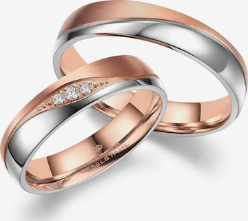 MARRYA Ring 'MARRYA ES-35 Ehering aus Edelstahl - Silberfarben & Rosé' in Gold: front
