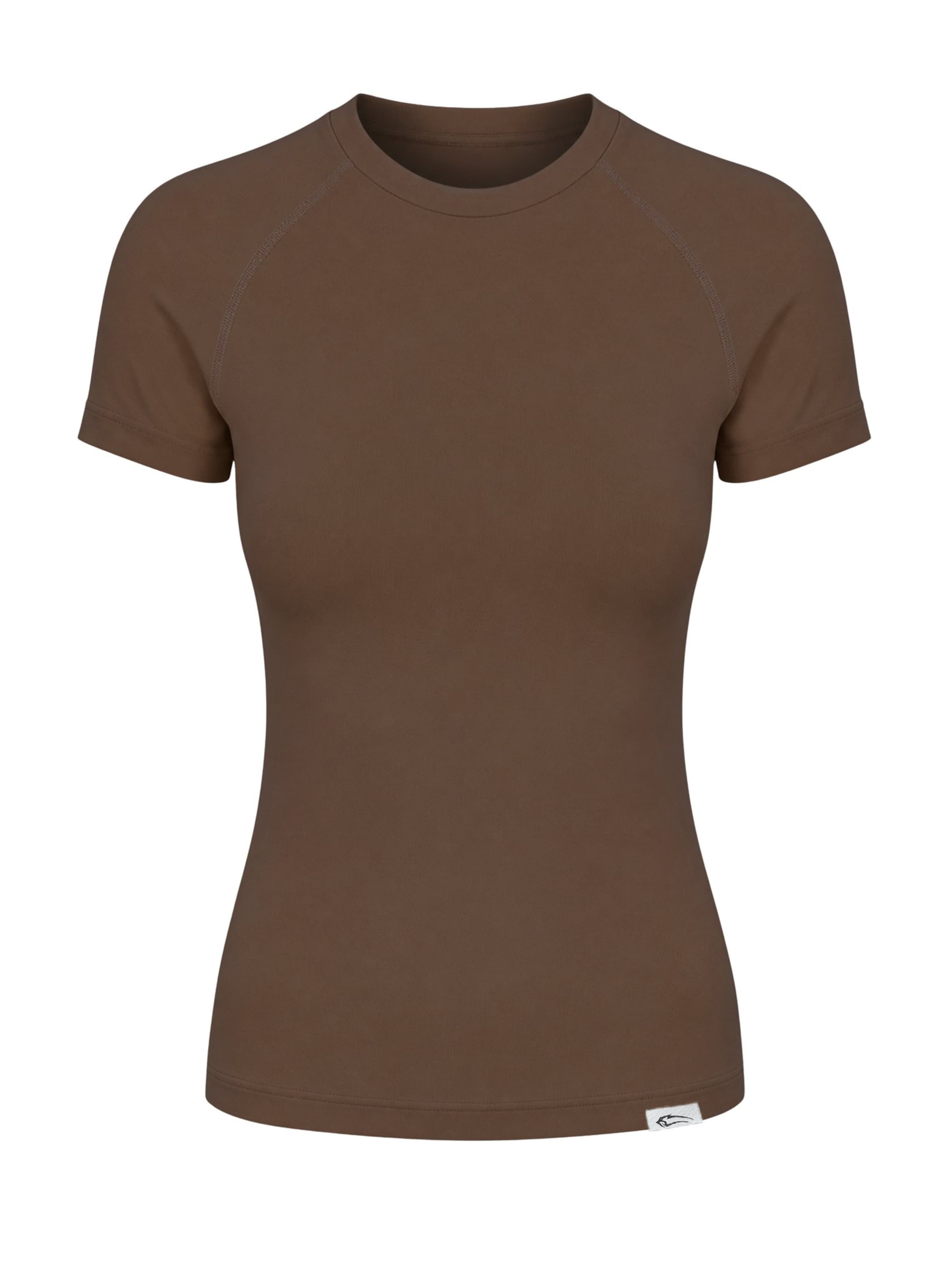 T-shirt ' Lyana ' Smilodox en marron : devant