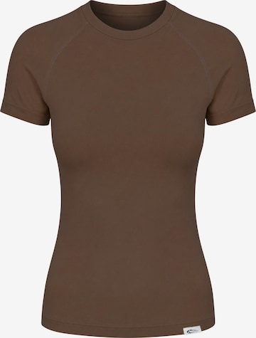 T-shirt ' Lyana ' Smilodox en marron : devant