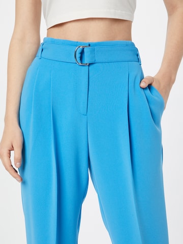 BOSS Black Regular Pleat-Front Pants 'Tapiah' in Blue