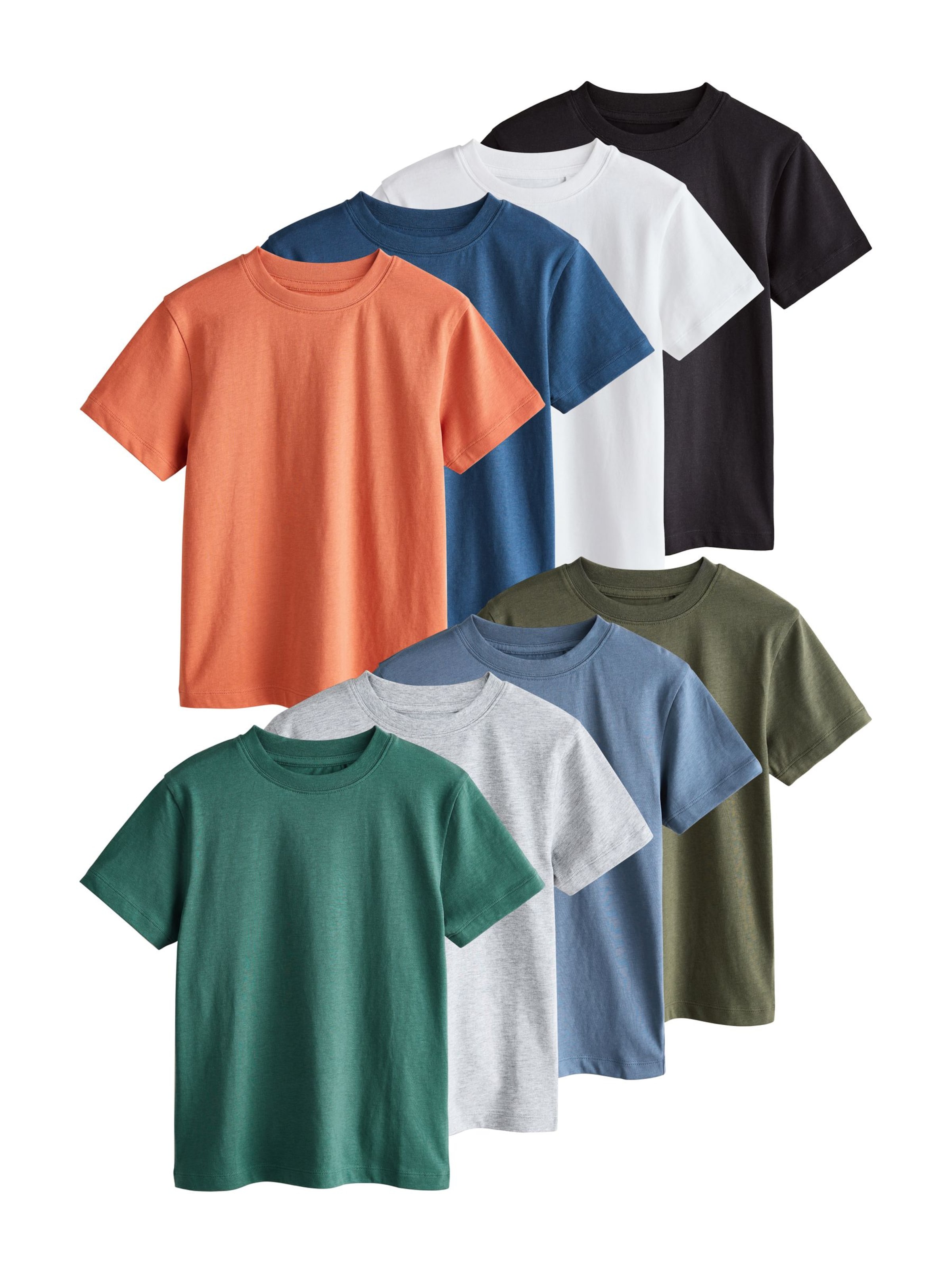 Next Футболка в Синий / Светло-серый / Зеленый / Оранжевый / Черный / Белый, Обзор товара