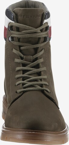 TOMMY HILFIGER Lace-Up Boots in Green