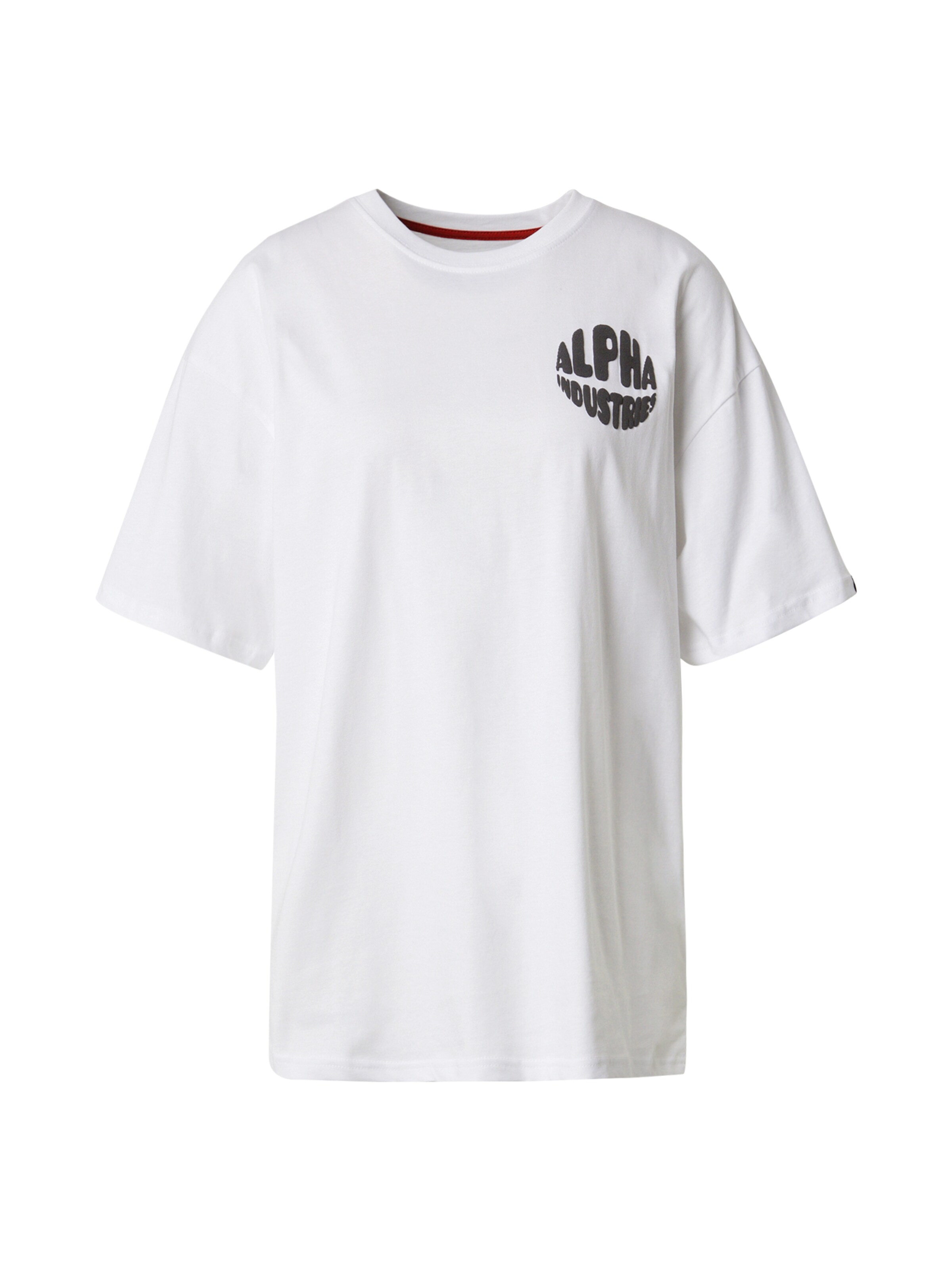 ALPHA INDUSTRIES Tričko – bílá: přední strana
