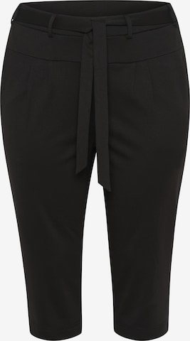 KAFFE CURVE Slim fit Trousers 'Jenna' in Black: front