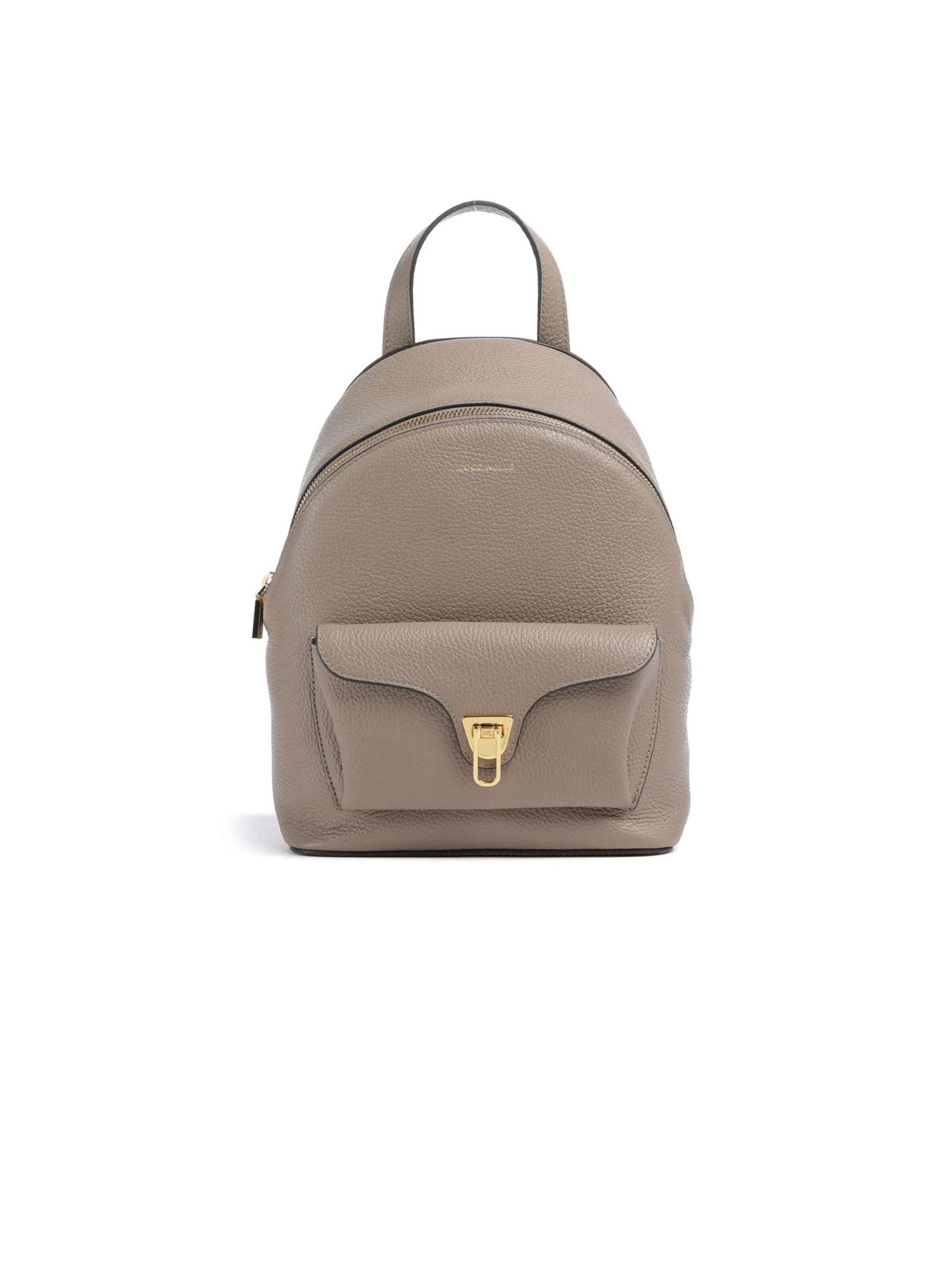 Coccinelle - Bolso de mano 'Coccinelle Beat Generatio Handbag Grained Leather' en gris: frente