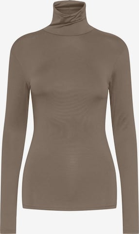 PIECES - Camiseta 'SIM' en marrón: frente