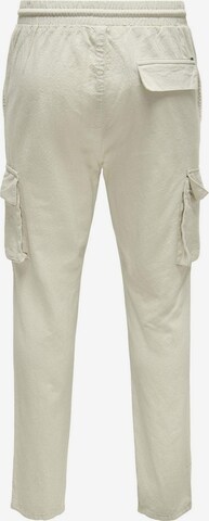 Tapered Pantaloni cargo 'Linus' di Only & Sons in beige