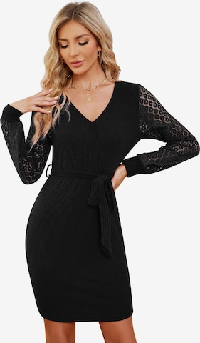 Yesfashion Kleid in Schwarz: Vorderseite