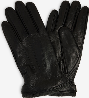 eem Full Finger Gloves in Black: front