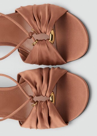 MANGO Mules 'Frunci' in Bronze