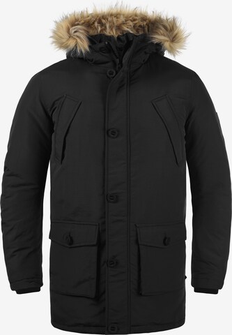 !Solid Winter Parka in Black: front