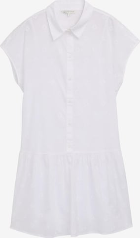 Rochie tip bluză de la TOM TAILOR DENIM pe alb: față