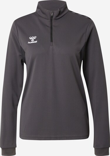 Hummel Sportska sweater majica 'AUTHENTIC' u bazalt siva / bijela, Pregled proizvoda