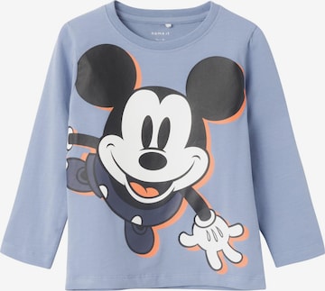 NAME IT Skjorte 'Daim Mickey' i blå: forside