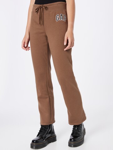 GAP Bootcut Broek in Bruin: voorkant