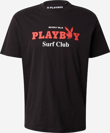 Only & Sons Shirt 'PLAYBOY' in Zwart: voorkant
