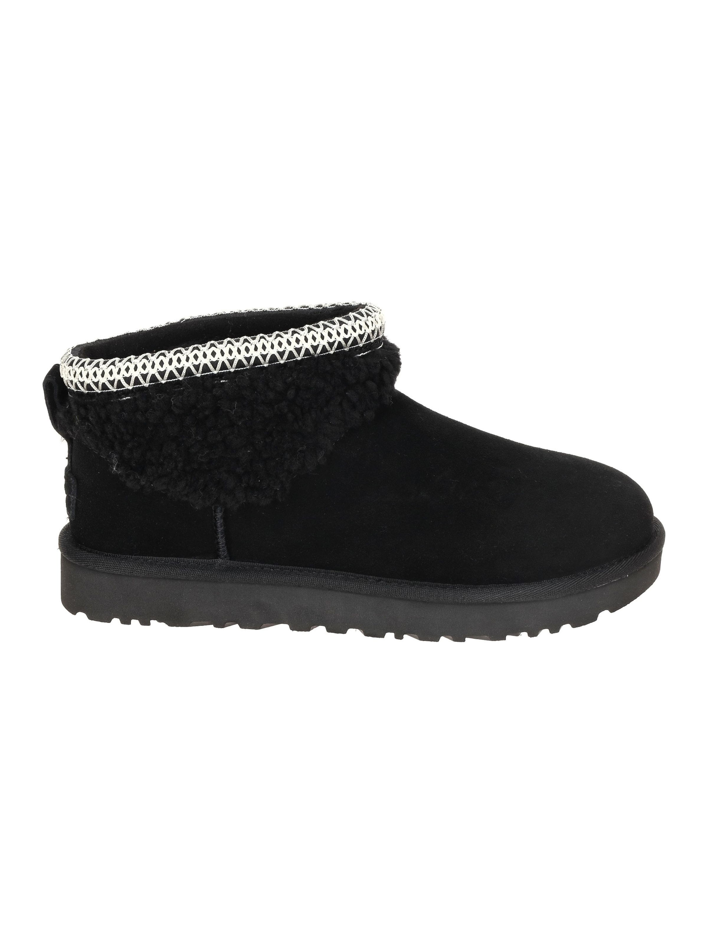 UGG Boots 'UGG Classic Ultra Mini Maxi Curly Stiefelette schwarz' in Black