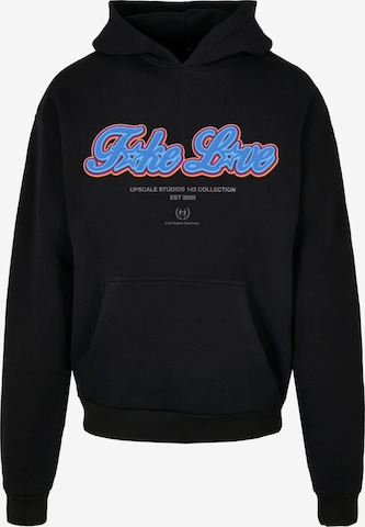 MT Upscale Sweatshirt 'F*ke L*ve' i sort: forside