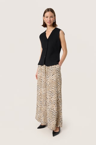 SOAKED IN LUXURY Wide leg Broek 'Shirley' in Beige