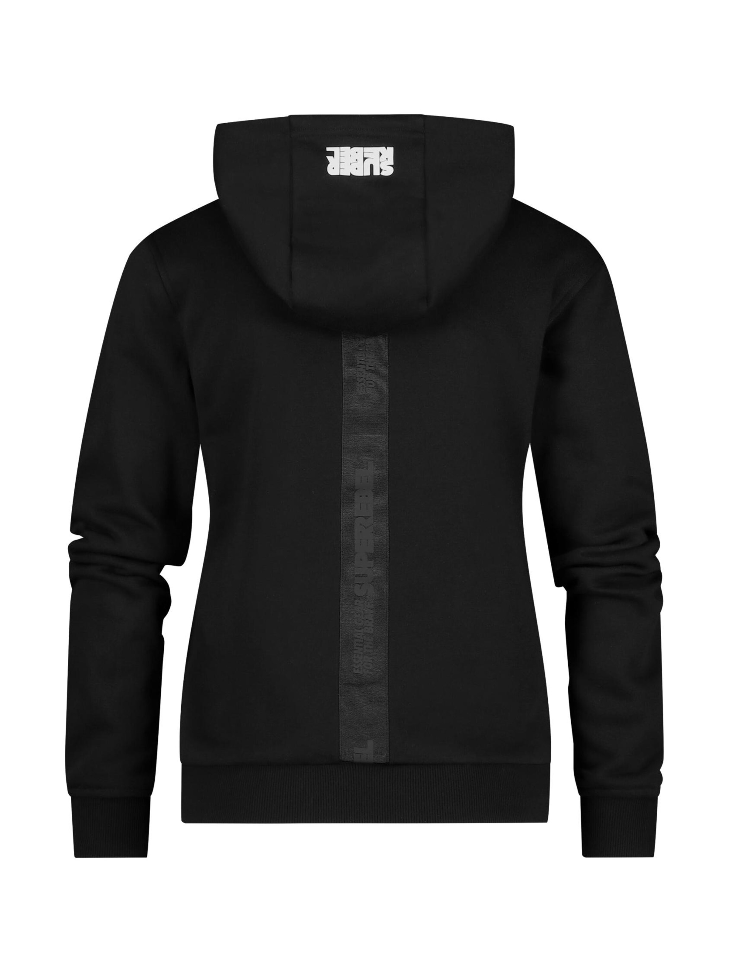 SUPERREBEL® GEAR Sweatvest 'HELEN' in Zwart