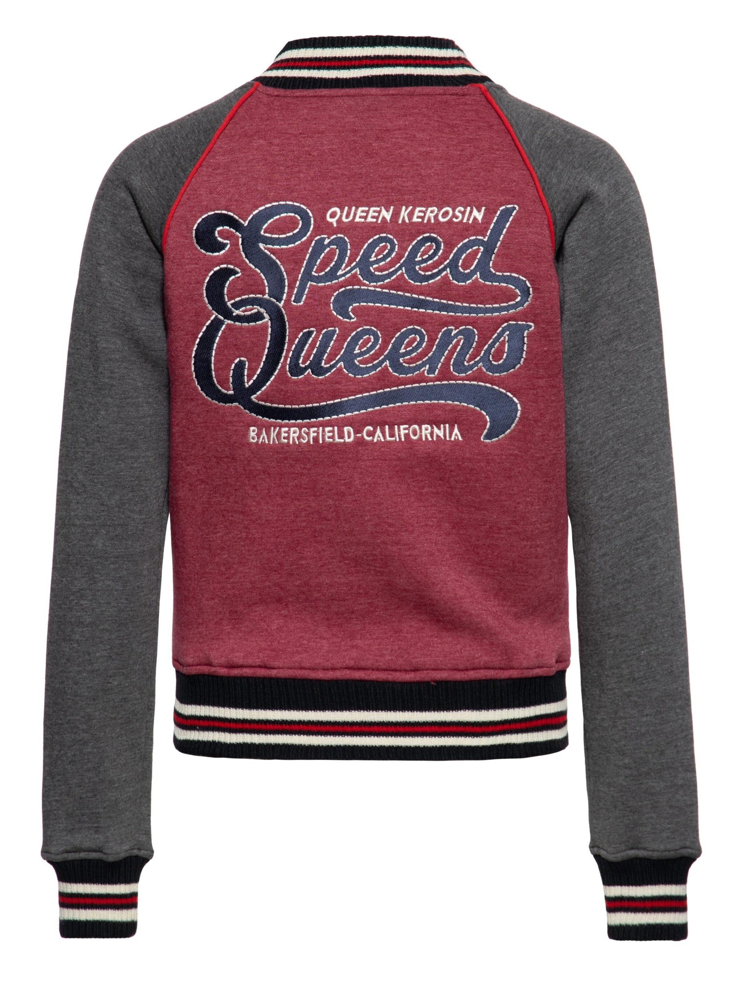 Queen Kerosin Between-Season Jacket 'Speed Queens' in Red