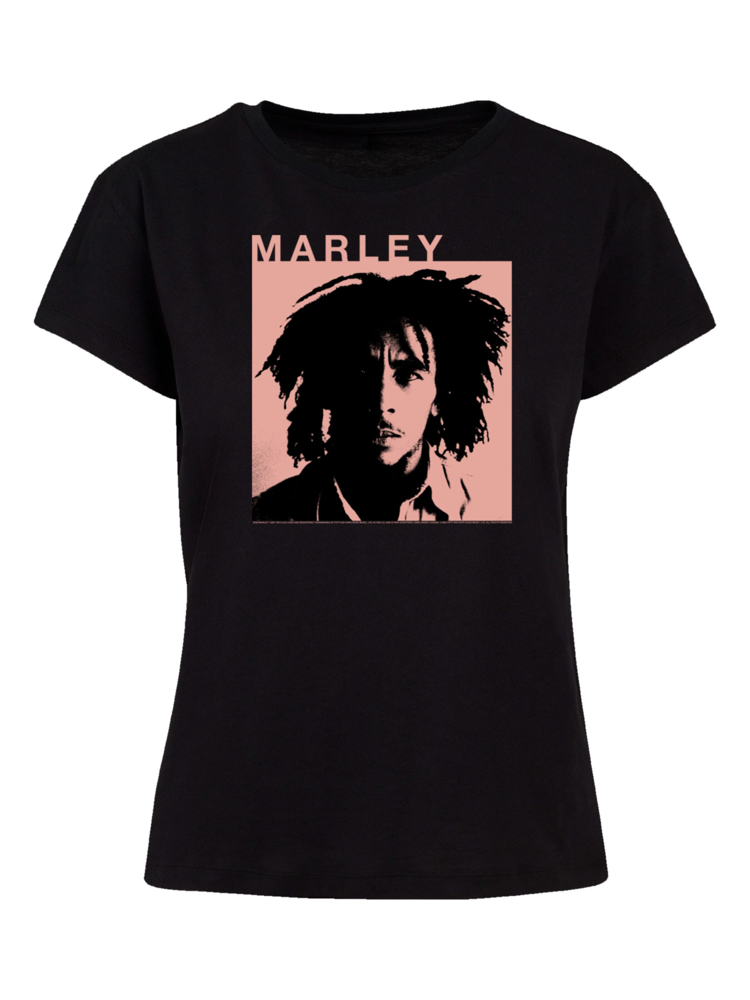 T-shirt 'Bob Marley Reggae Music by Rock Off' F4NT4STIC en noir : devant