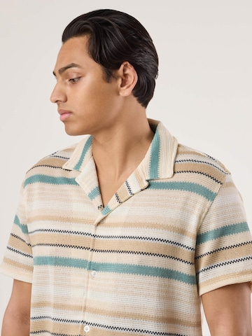 Fit confort Chemise 'Resort' Denim Factory en beige