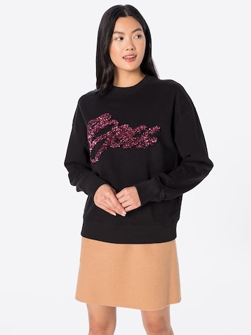 BOSS Black Sweatshirt 'Ecaisa' in Zwart: voorkant