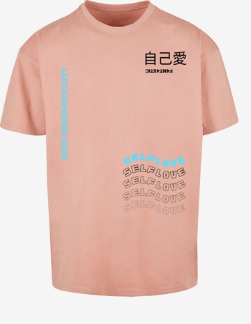 T-Shirt 'Self Love' F4NT4STIC en rose : devant