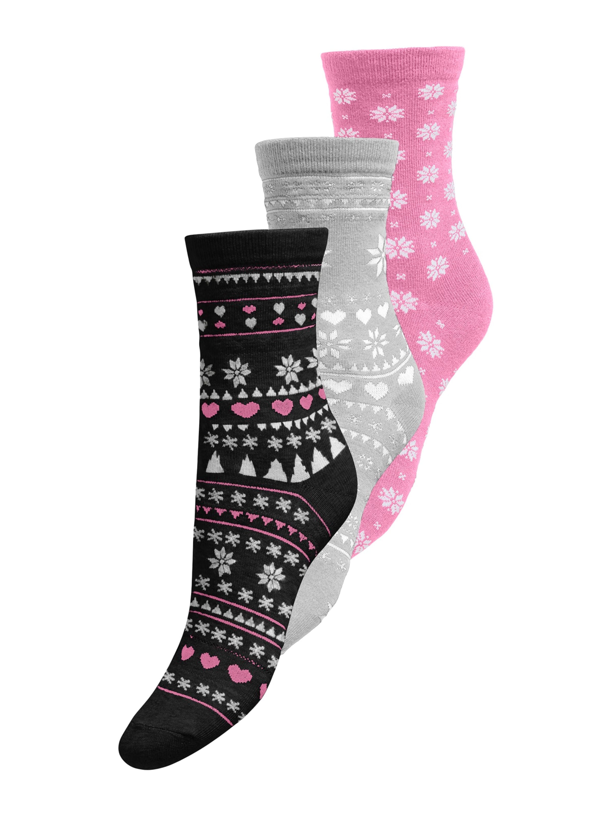 ONLY Socken 'ONLCHRISTMAS' in Grau: Vorderseite