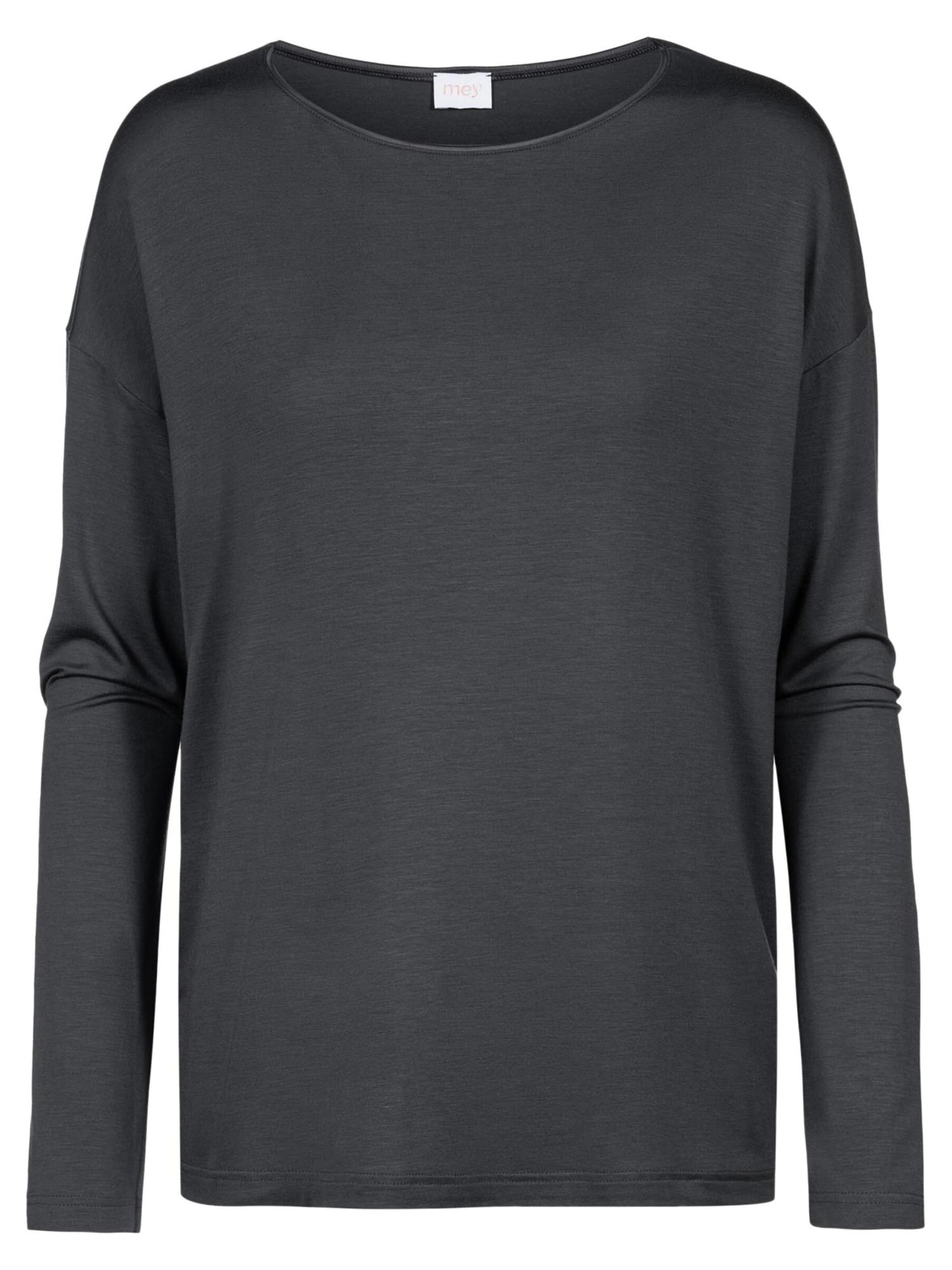 Mey Schlafshirt 'Pure Chic'‌‌‌ in Grau: Vorderseite