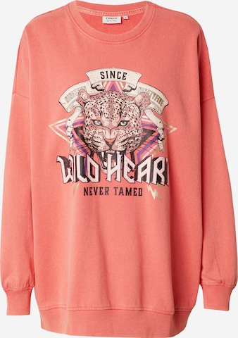 ONLY Sweatshirt 'LUCINDA' in Oranje: voorkant