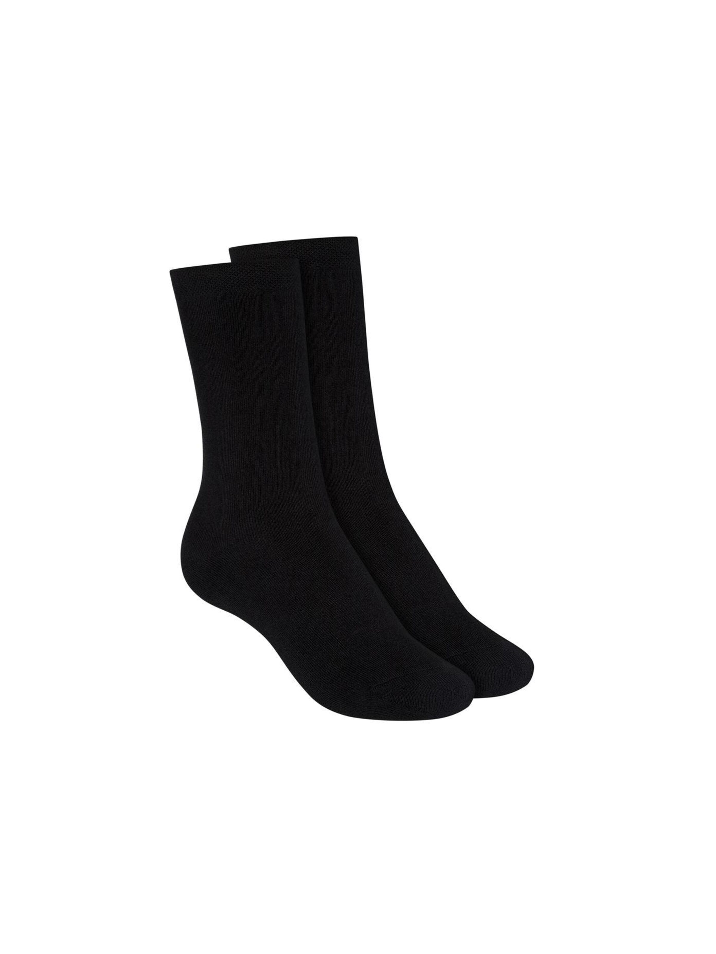 ThokkThokk Knee High Socks in Black: front