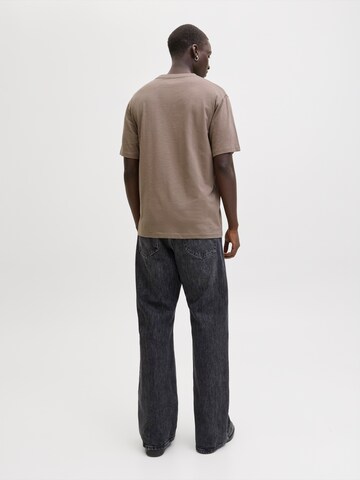 JACK & JONES T-Shirt 'JJEdover' in Braun