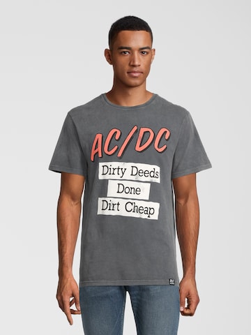 Recovered Shirt 'ACDC Dirty Deeds Done Cheap' in Grey: front