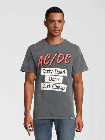 T-Shirt 'ACDC Dirty Deeds Done Cheap' Recovered en gris : devant