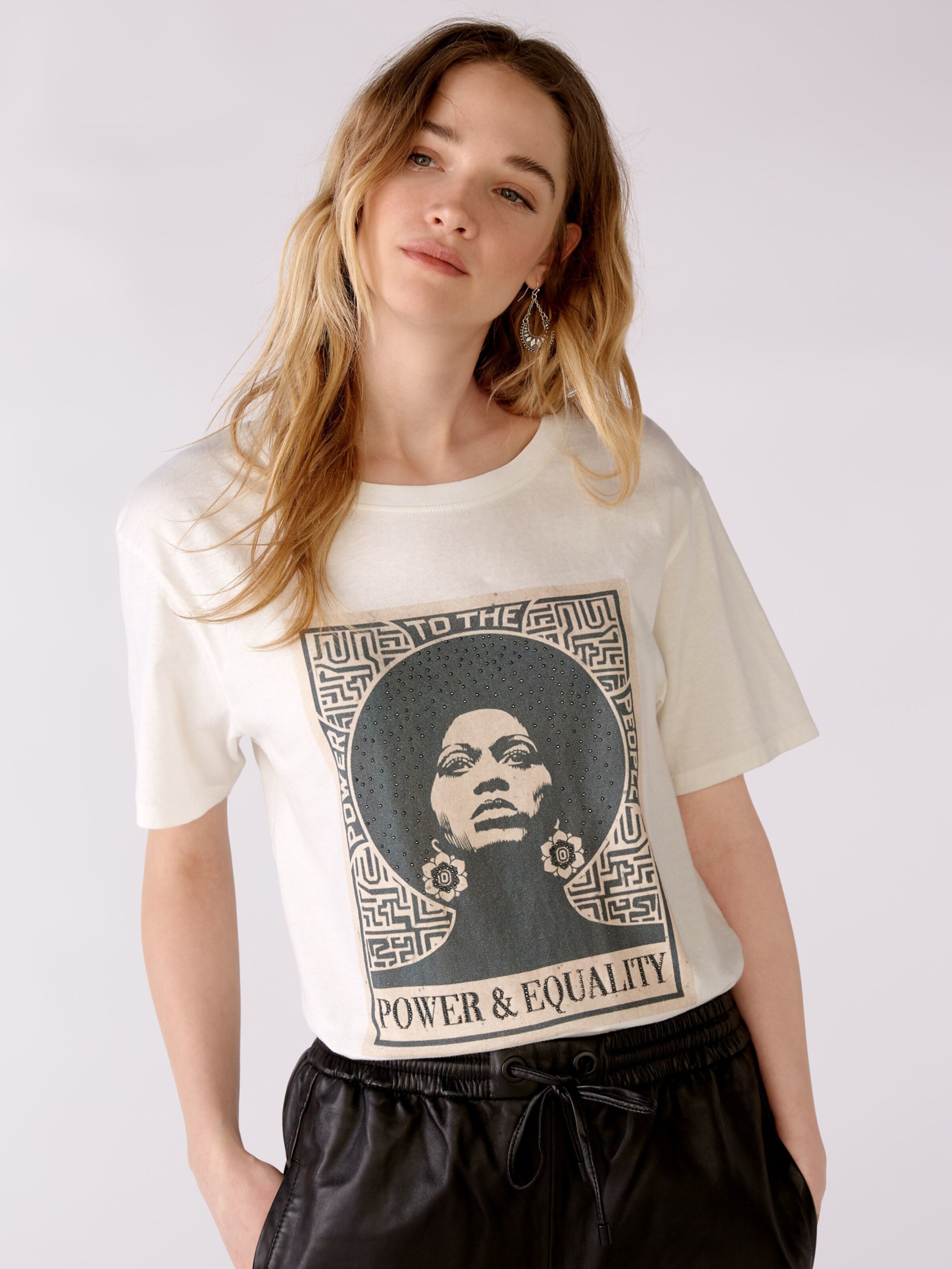 Frauen Shirts & Tops OUI Shirt in Ecru, Sand - FR81180