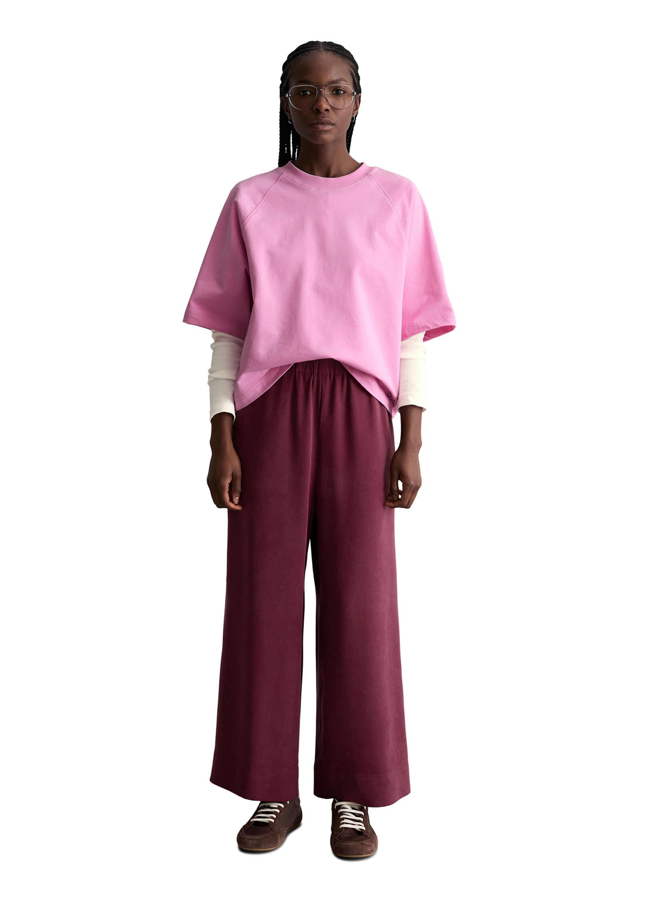 Wide Leg Pantalon Marc O'Polo DENIM en rouge