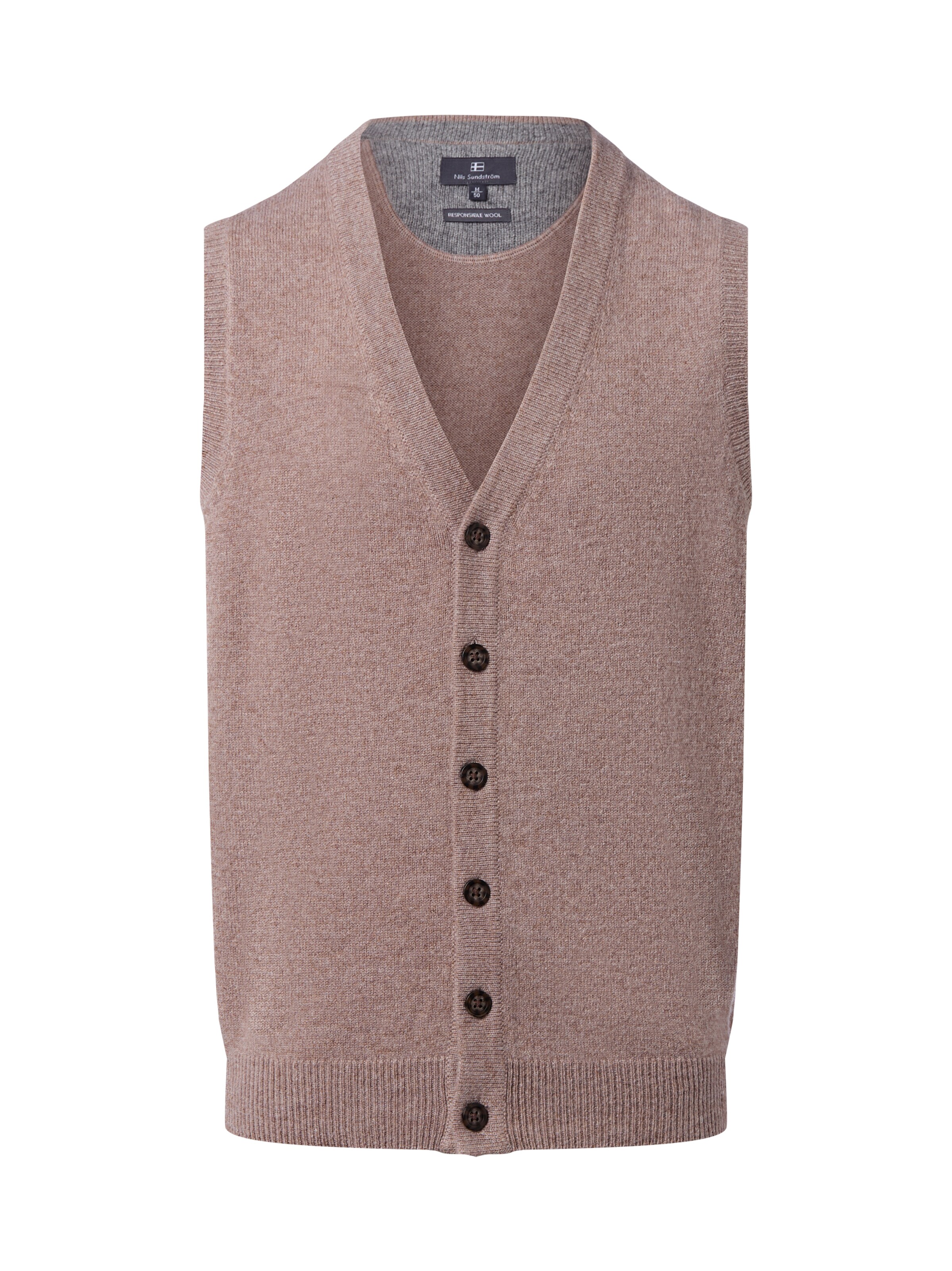 Andrew James Sweater Vest in Beige: front