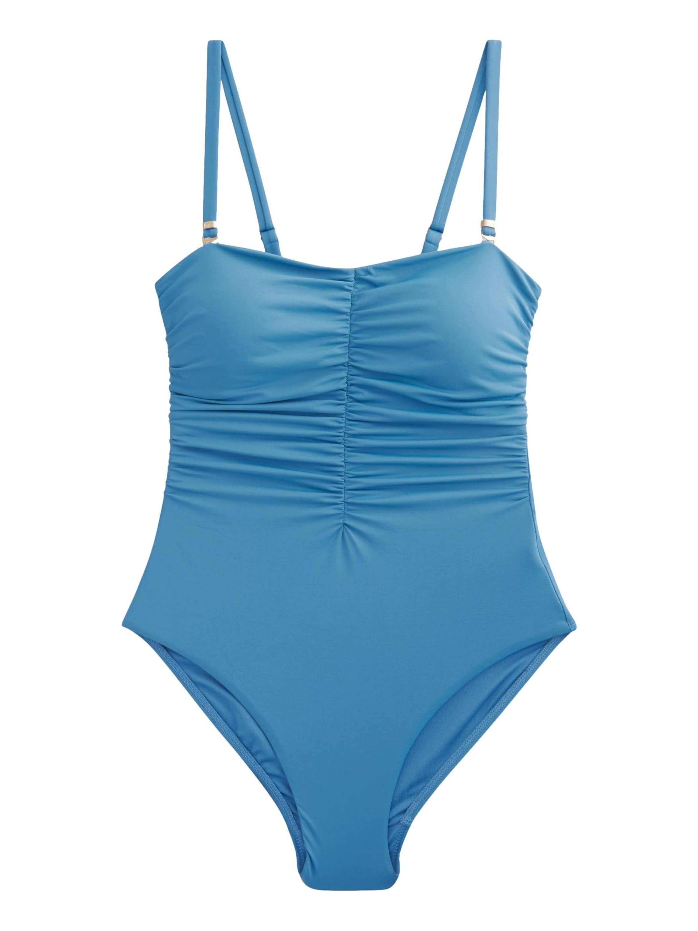 Next Μπουστάκι Ολόσωμο μαγιό σε μπλε: μπροστά