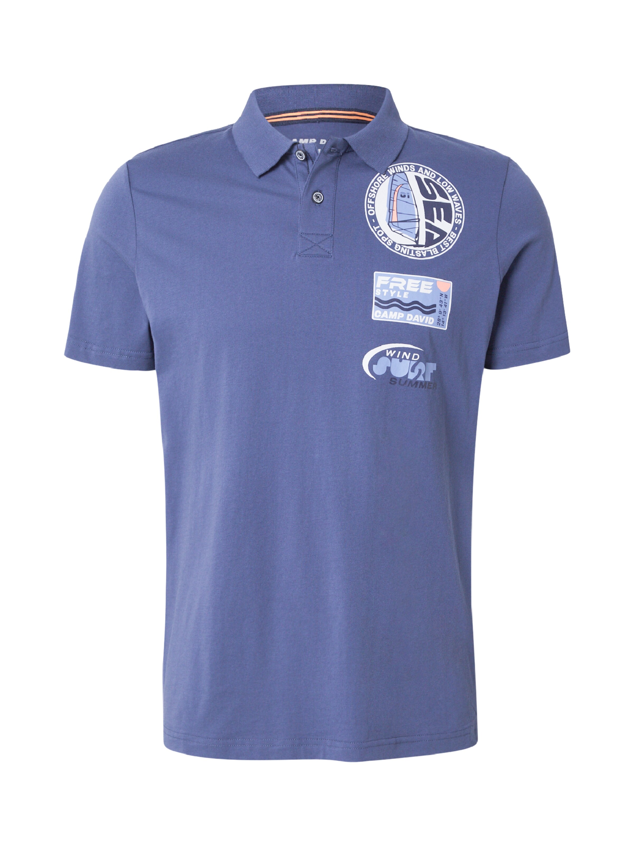 CAMP DAVID - Camiseta en azul: frente