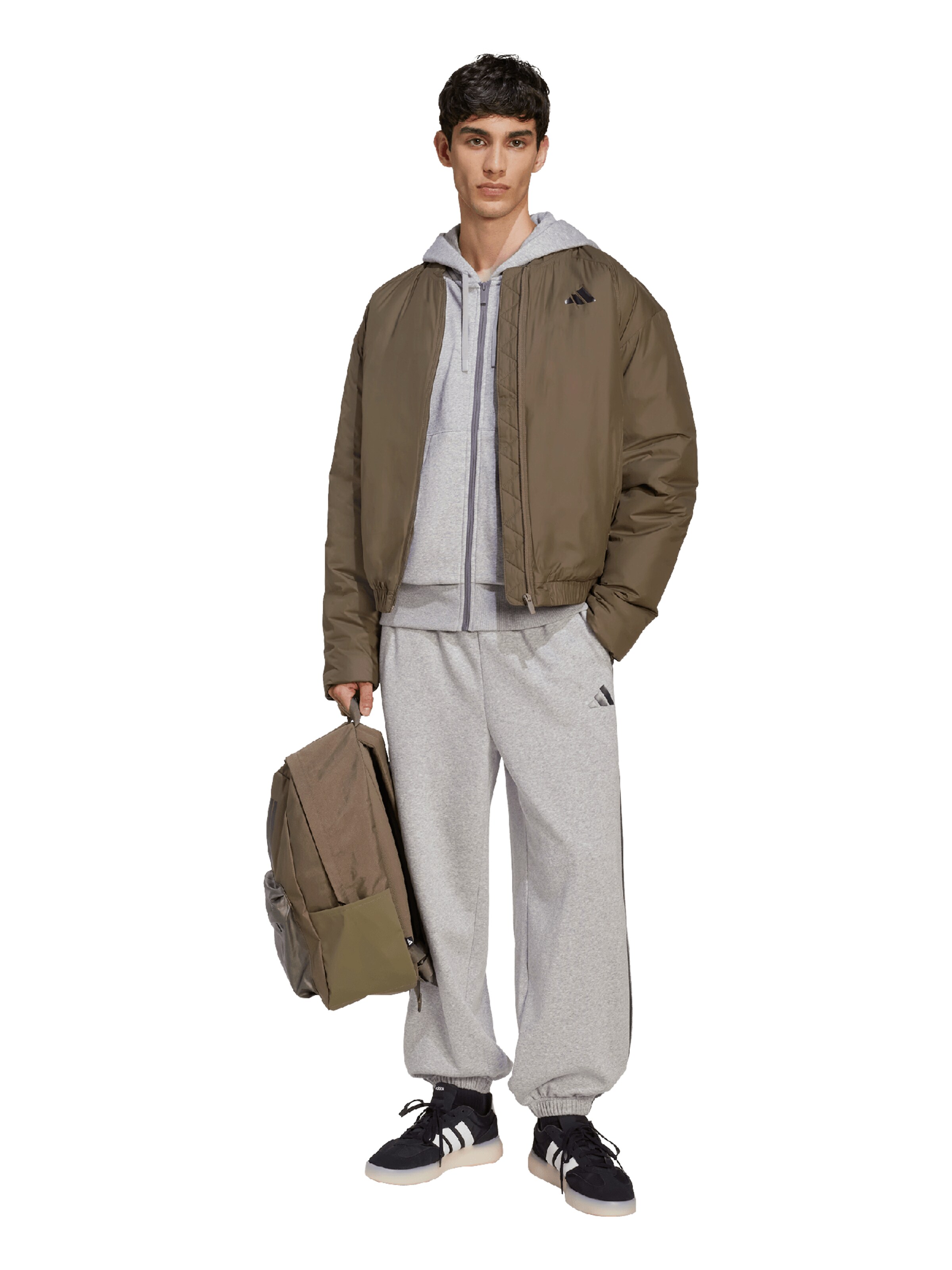 ADIDAS SPORTSWEAR Tapered Sporthose 'ESS' in Grau