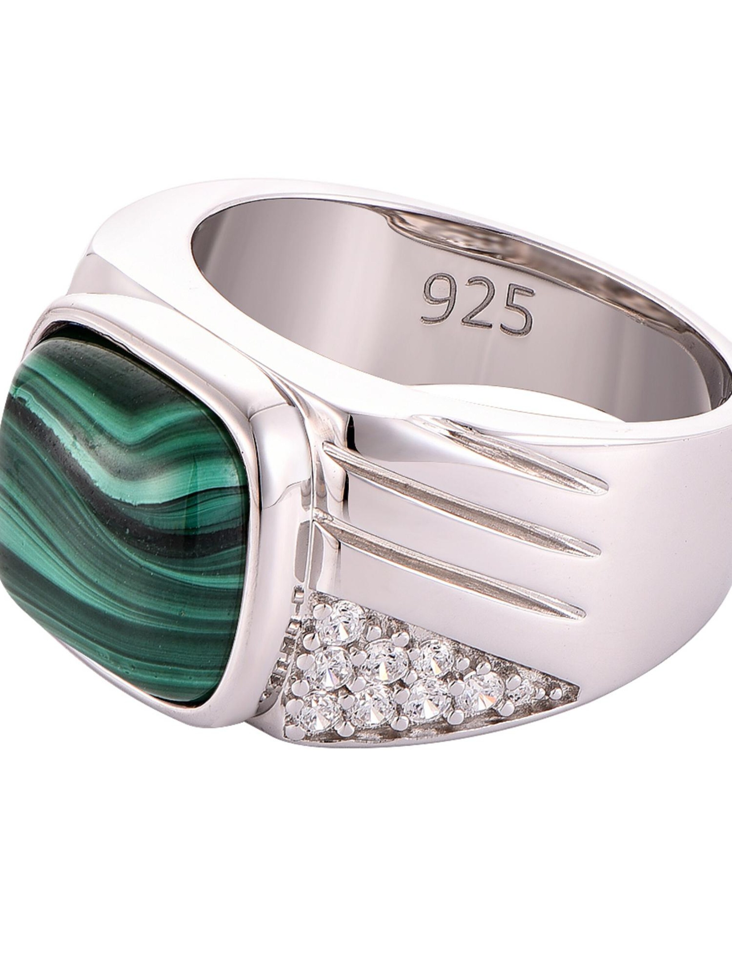 GT Collection Ring 'MALACHITE' in Zilver