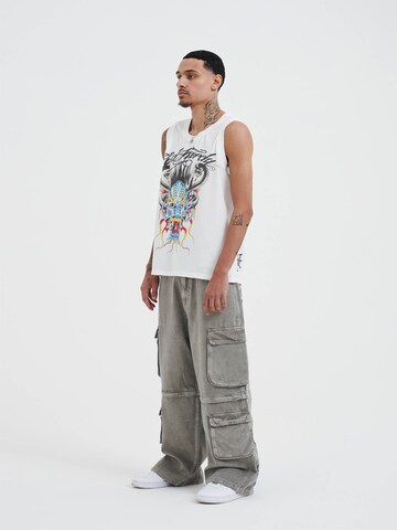 Ed Hardy Regular Cargojeans in Grau