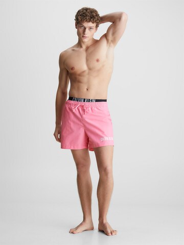 Calvin Klein Swimwear Board Shorts 'Intense Power' in Pink