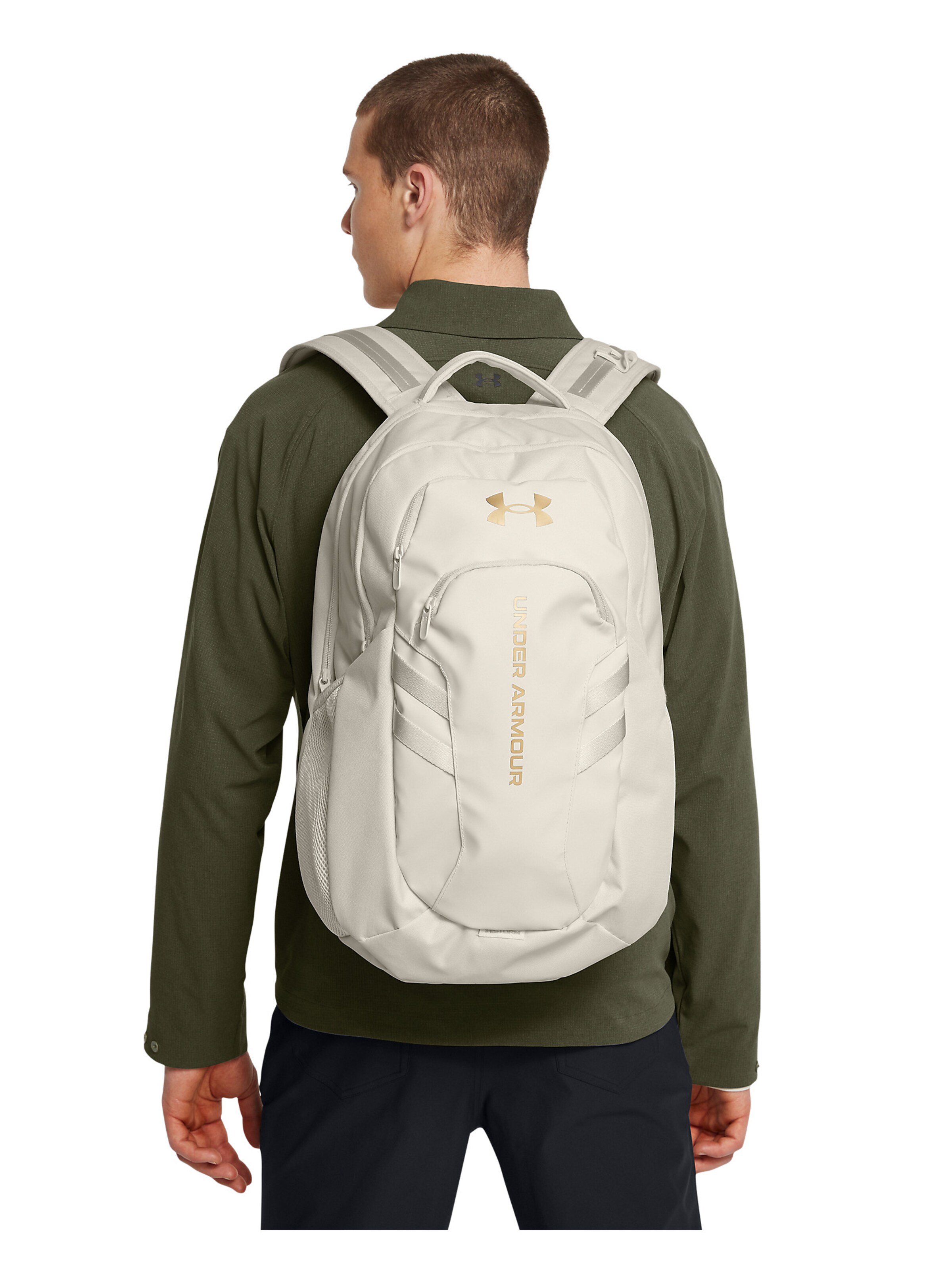 UNDER ARMOUR Sportrugzak 'UA Hustle Pro 6.0' in Wit: voorkant