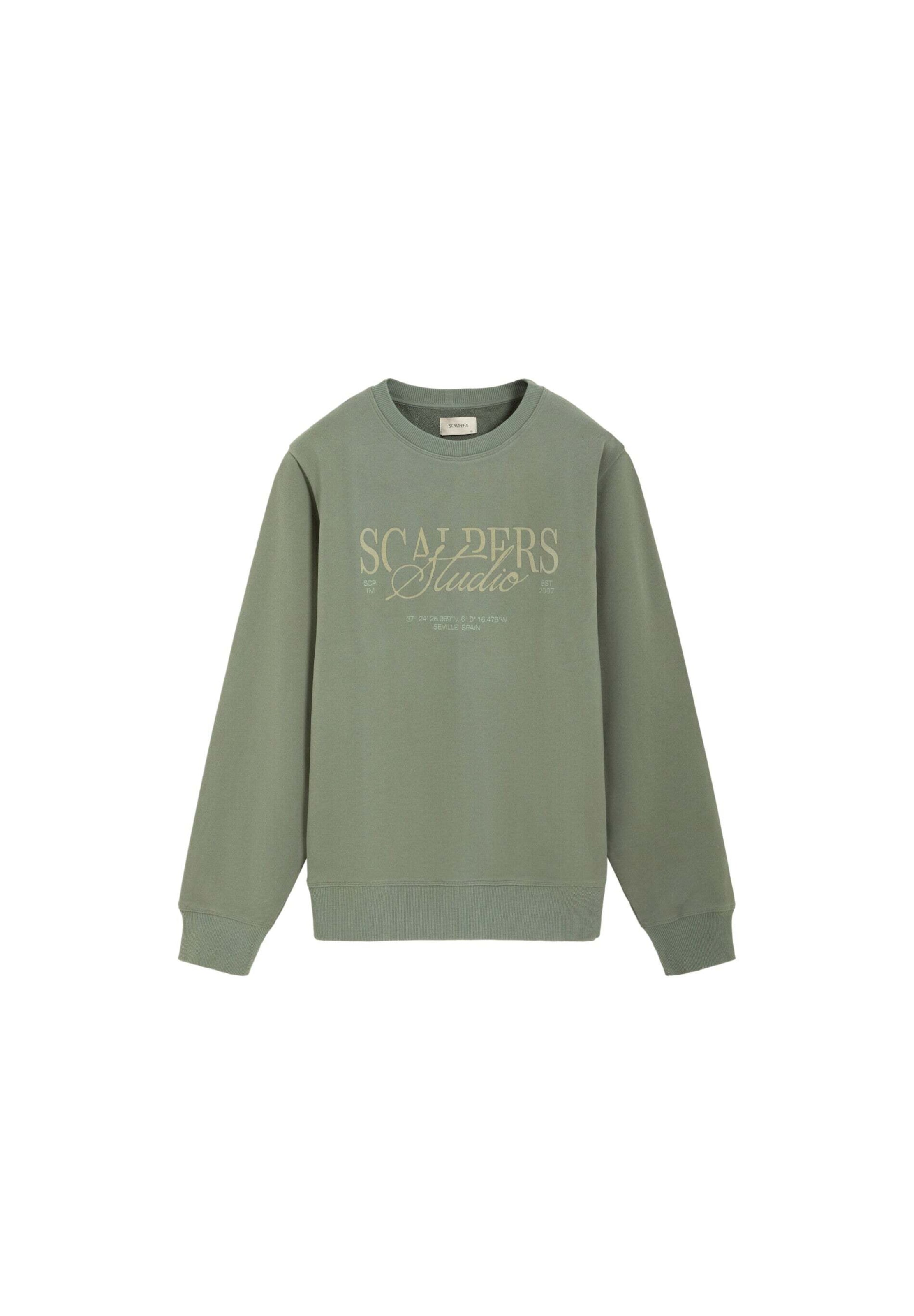 Scalpers Sweatshirt in Groen: voorkant