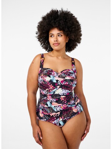 Bustino Costume intero 'Casdenia' di Swim by Zizzi in nero: frontale