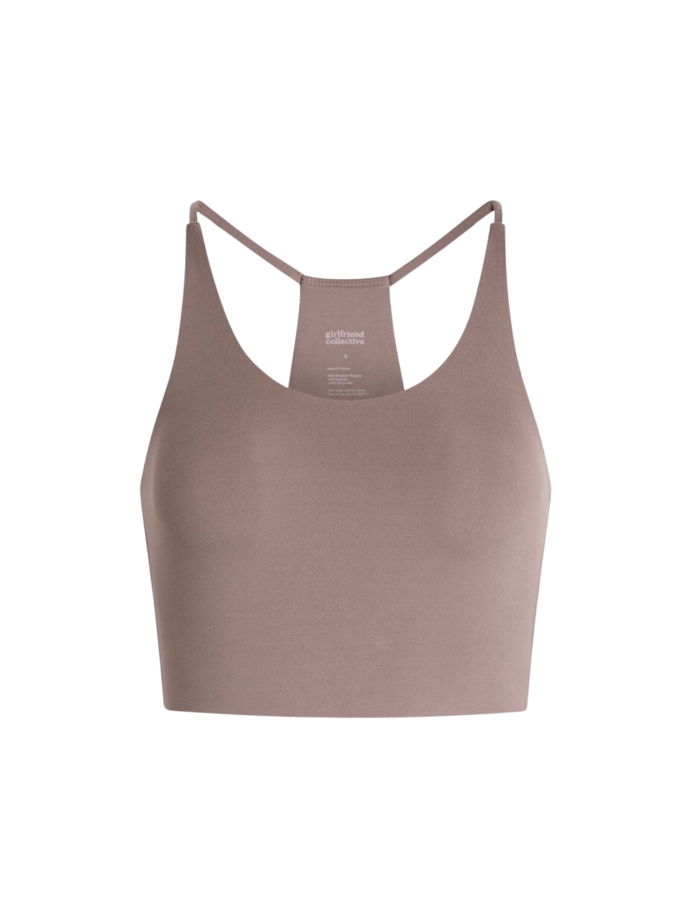 Top 'Float' di Girlfriend Collective in beige: frontale