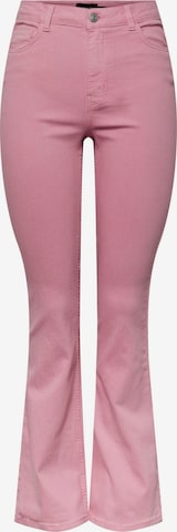 PIECES Flared Jeans 'PEGGY' in Pink: predná strana